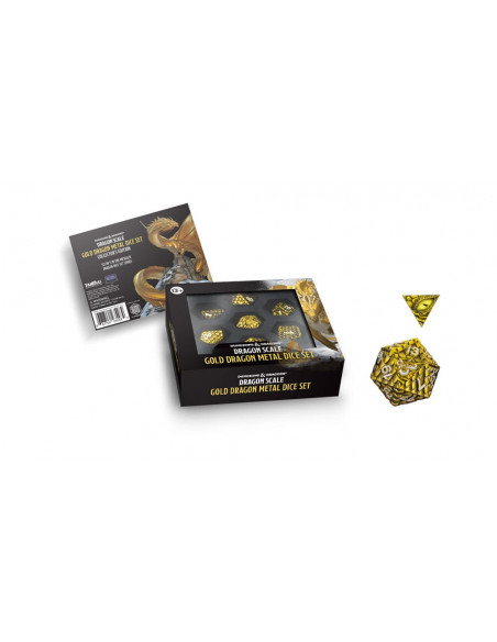Dungeons & Dragons Premium Metal Dice Set Dragon Scale Gold (7)