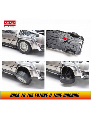 BACK TO THE FUTURE 2 DE LOREAN DIE-CAST 1:18 SCALE MODEL