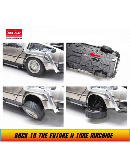 BACK TO THE FUTURE 2 DE LOREAN DIE-CAST 1:18 SCALE MODEL