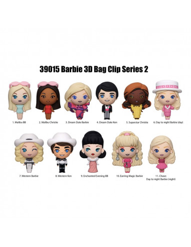Barbie 3D Foam Bag Clips Series 2 Display (24)