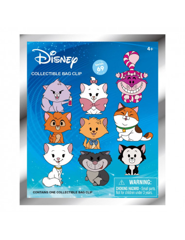 Disney Cats 3D Foam Bag Clips Series 69 Display (24)