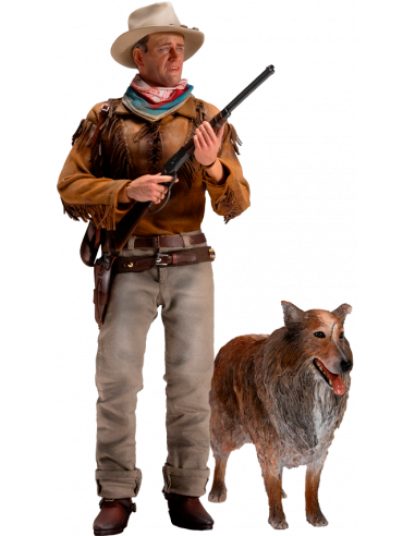THE DUKE John Wayne & Dog Sam Deluxe Action Figure Scale 1/6 Infinite Statue