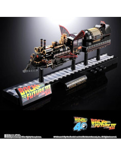 RITORNO AL FUTURO Back to the Future Time Train + Mini Figures Chogokin Bandai