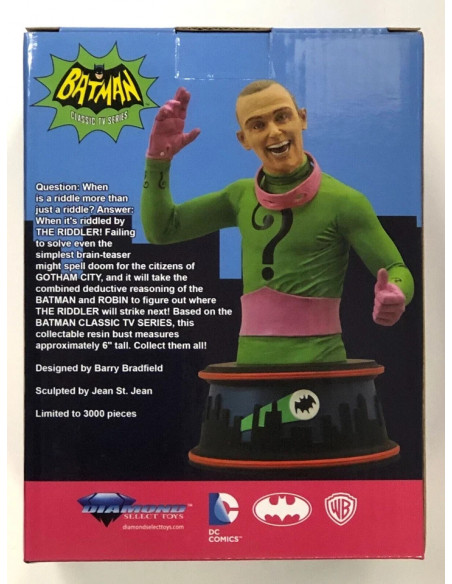 DC BATMAN 1966 TV Diamond Select RIDDLER Frank Gorshin Resin Bust 2014 Rare
