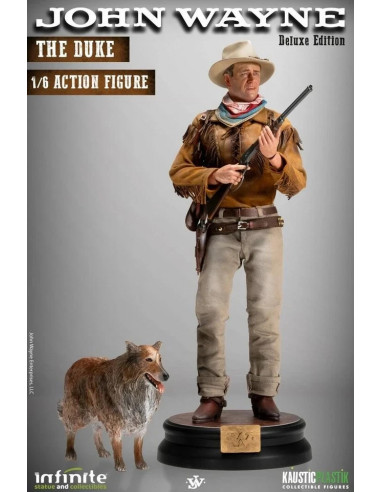 THE DUKE John Wayne & Dog Sam Deluxe Action Figure Scale 1/6 Infinite Statue