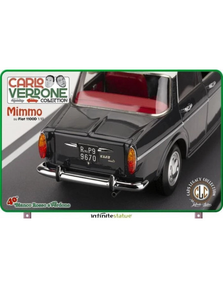 FIilm 1981 Bianco Rosso e Verdone Carlo- Mimmo Su Fiat 1100 1:18 Infinite statue