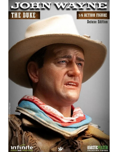 THE DUKE John Wayne & Dog Sam Deluxe Action Figure Scale 1/6 Infinite Statue