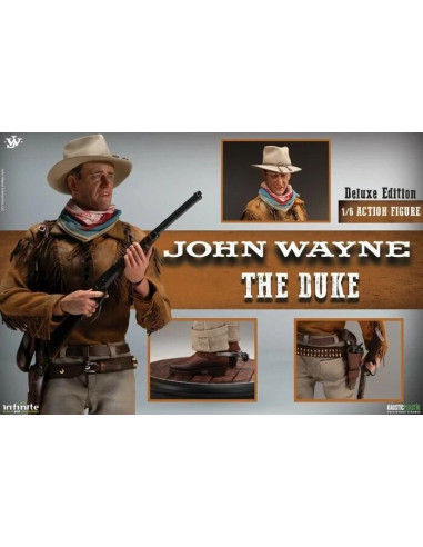 THE DUKE John Wayne & Dog Sam Deluxe Action Figure Scale 1/6 Infinite Statue