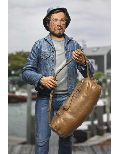 LO SQUALO Jaws Action Figure Richard Dreyfuss Hooper Amity Arrival Ultimate NECA