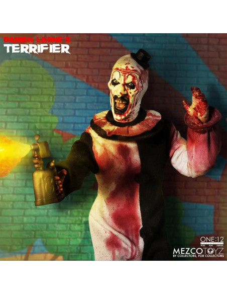 ONE:12 Damien Leone TERRIFIER ART The Clown Action Figure 1/12 Deluxe Mezco