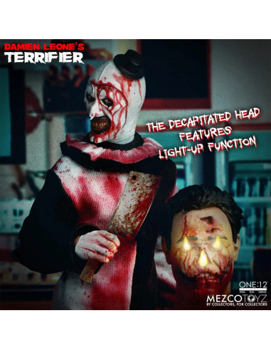ONE:12 Damien Leone TERRIFIER ART The Clown Action Figure 1/12 Deluxe Mezco