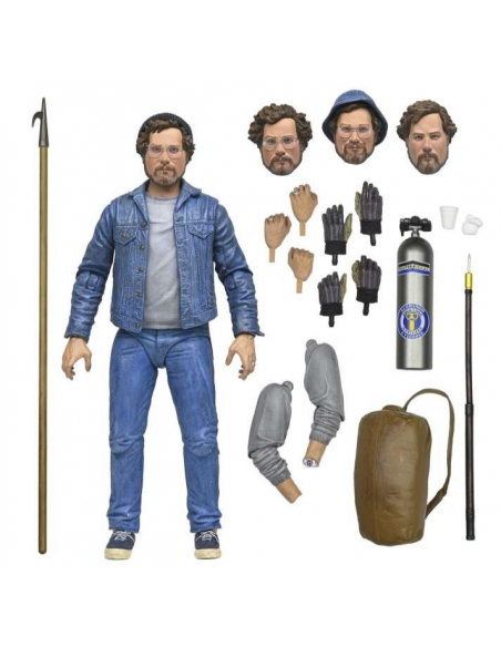 LO SQUALO Jaws Action Figure Richard Dreyfuss Hooper Amity Arrival Ultimate NECA