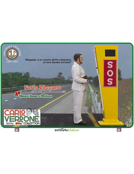 FIilm 1981 Bianco Rosso e Verdone Carlo- Furio 131 Panorama 1:18 Infinite statue