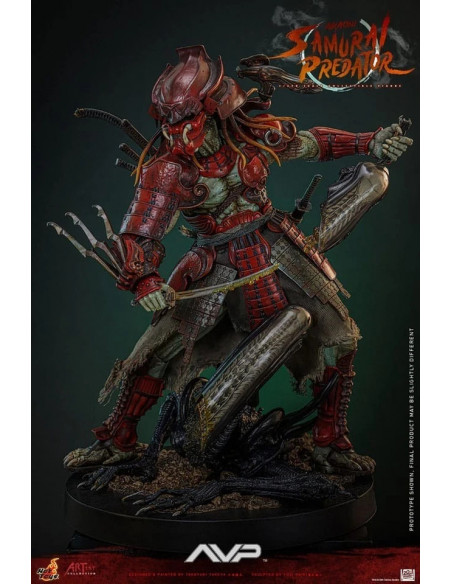 HOT TOYS Alien Predator Akaoni Samurai Artist Collection Action Figure 1/6 AC06