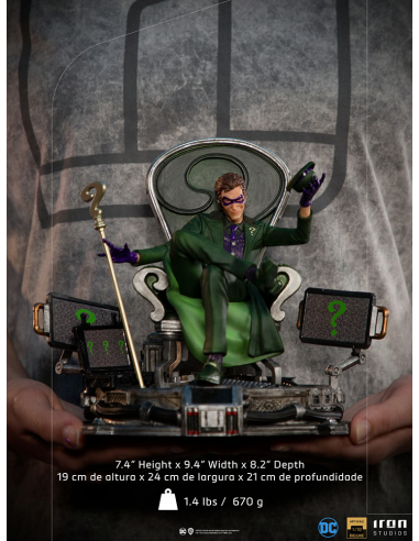 DC Batman Comics Riddler on Throne L'Enigmista Statue Iron Studios Sideshow RARE