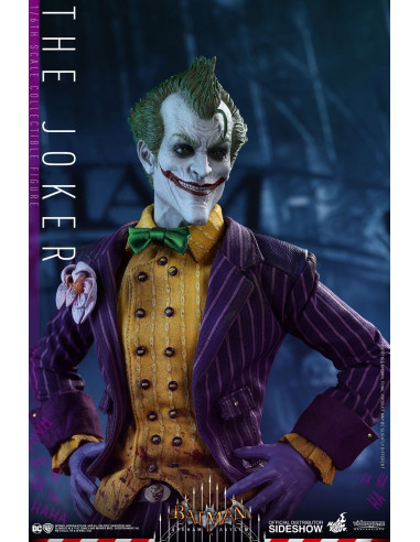 DC Batman Arkham Asylum THE JOKER 1/6 Action Figure Hot Toys Sideshow VGM27 RARE