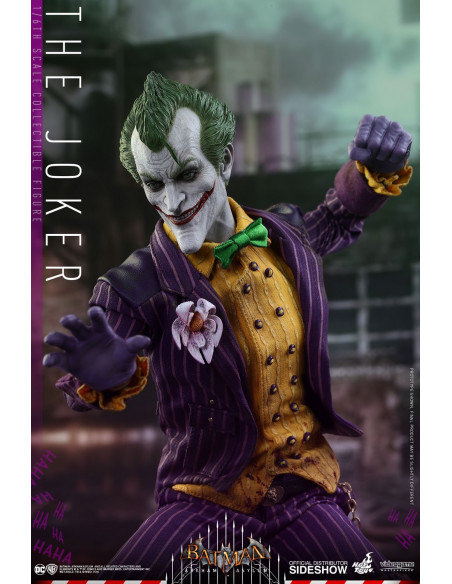 DC Batman Arkham Asylum THE JOKER 1/6 Action Figure Hot Toys Sideshow VGM27 RARE