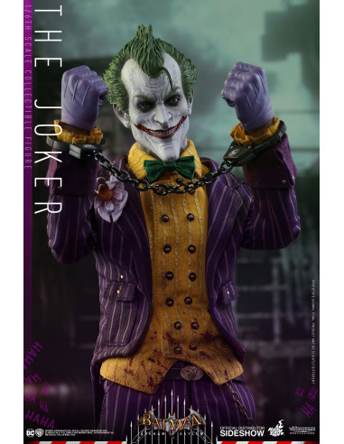 DC Batman Arkham Asylum THE JOKER 1/6 Action Figure Hot Toys Sideshow VGM27 RARE