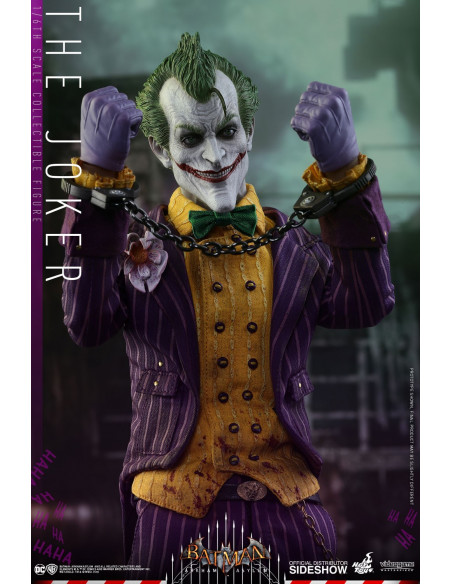 DC Batman Arkham Asylum THE JOKER 1/6 Action Figure Hot Toys Sideshow VGM27 RARE
