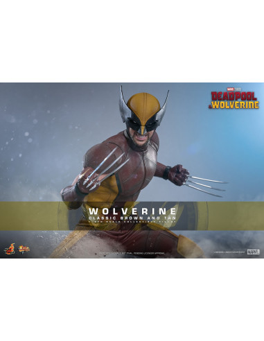 Deadpool & Wolverine Classic Brown & Tan Action Figure Hot Toys Sideshow MMS831