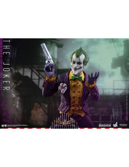 DC Batman Arkham Asylum THE JOKER 1/6 Action Figure Hot Toys Sideshow VGM27 RARE