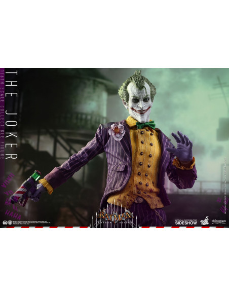 DC Batman Arkham Asylum THE JOKER 1/6 Action Figure Hot Toys Sideshow VGM27 RARE