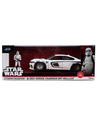 Star Wars Diecast Model 1:24 Stormtrooper Dodge Charger SRT Hellcat