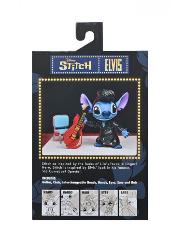 Lilo & Stitch Action Figure Ultimate Singer Elvis Stitch 7 cm
