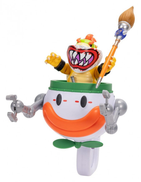 The Super Mario Galaxy Movie Action Figure Bowser Jr. with Clown Car 13 cm