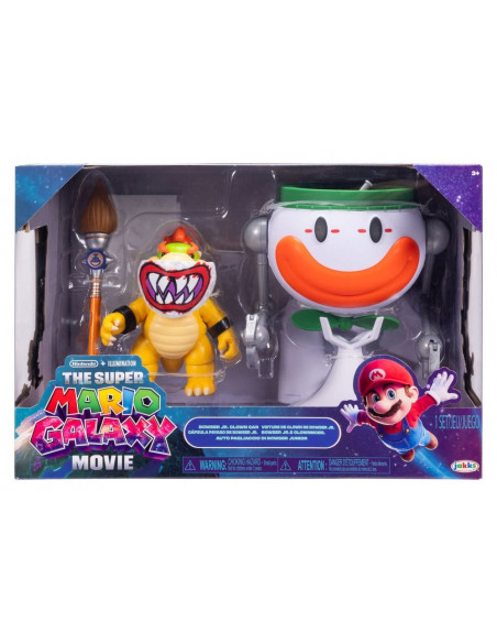 The Super Mario Galaxy Movie Action Figure Bowser Jr. with Clown Car 13 cm