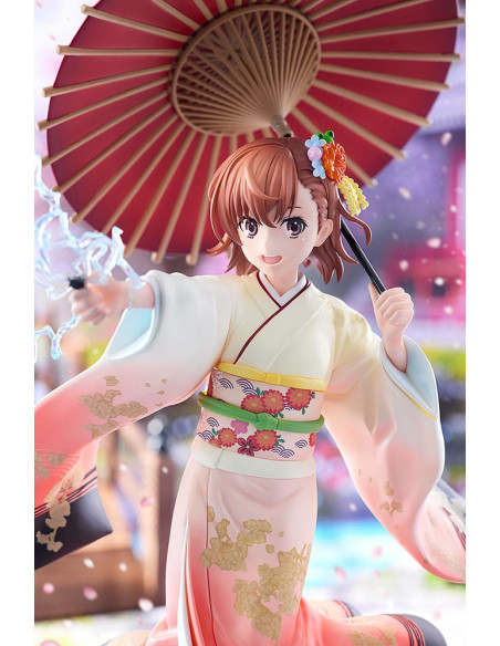A Certain Scientific Railgun T Statue 1/7 Mikoto Misaka Furisode Kimono Ver. 28 cm