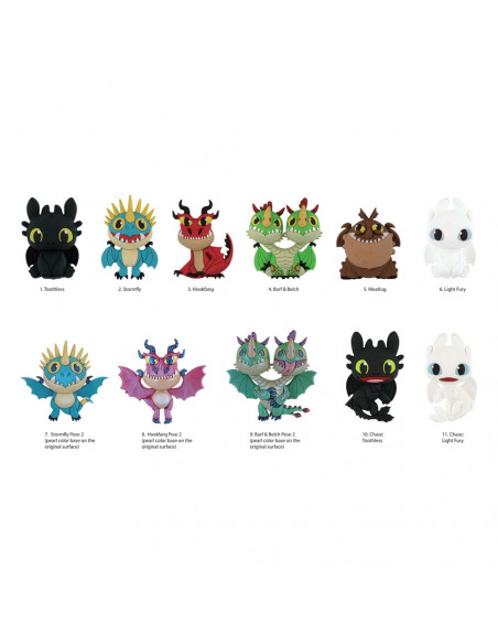 How to Train Your Dragon 3D PVC Bag Clips Series 1 Display (24)