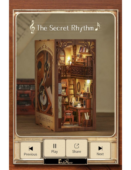 Book Nook The Secret Rhythm 23 x 11 cm