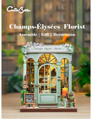 Miniature House Model Kit Champs-Élysées Florist 18 x 16 cm