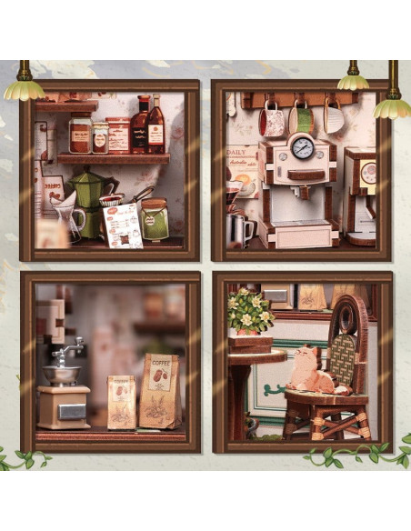 Miniature House Model Kit Sunny Cafe 20 x 16 cm