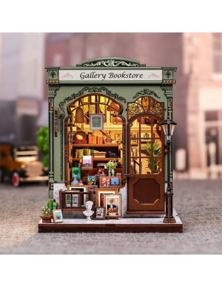 Miniature House Model Kit Gallery Bookstore 20 x 16 cm