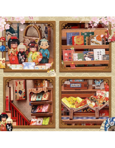 Miniature House Model Kit Tsukino Eogi-dou 19 x 14 cm