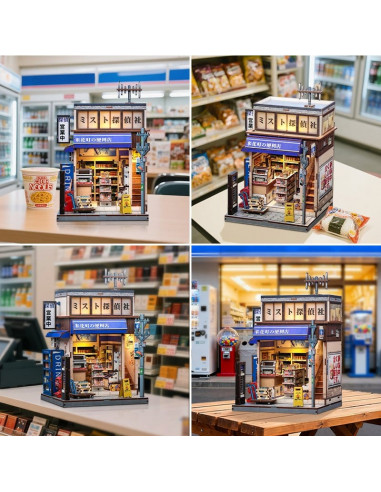 Miniature House Model Kit Beika-cho Convenience Store 22 x 15 cm
