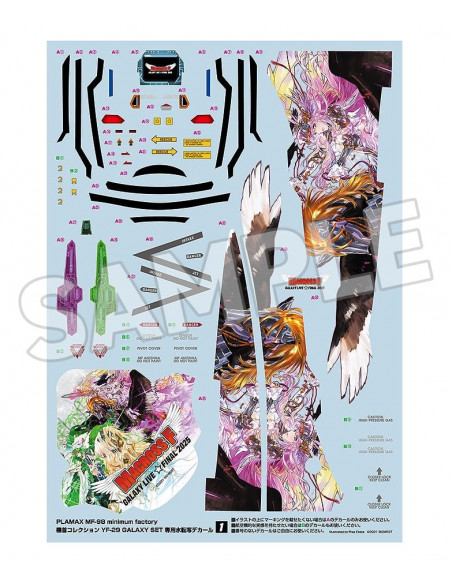 Macross Frontier Plastic Model Kit PLAMAX MF-98: minimum factory Fighter Nose Collection YF-29 GALAXY SET 34 cm