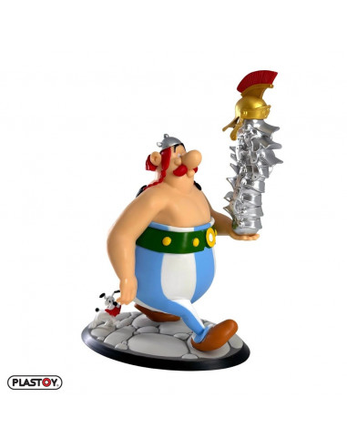ASTERIX OBELIX STACK OF HELMETS AND DOGMATIX FIGURE