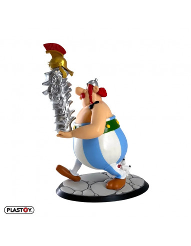 ASTERIX OBELIX STACK OF HELMETS AND DOGMATIX FIGURE