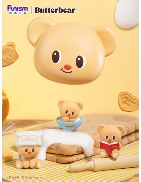 Butterbear Baked with Love Series Mini Figures 3-Pack Chubby Face 9 cm Display (6)