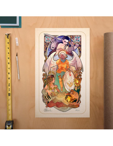Critical Role Art Print Ashley Johnson: 10th Anniversary Art Nouveau Illustrations 46 x 28 cm - unframed