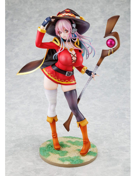 Super Sonico x Konosuba PVC Statue 1/7 Super Sonico Megumin collaboration Ver. 25 cm