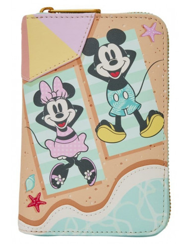 Mickey & Minnie Beach Fun Zip Around Wallet