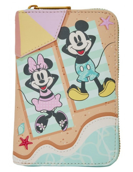 Mickey & Minnie Beach Fun Zip Around Wallet