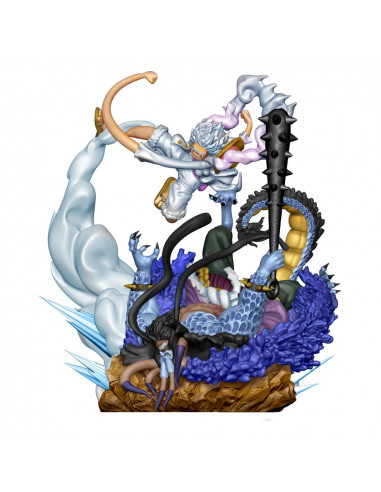 One Piece Petitrama PVC Mini Statue Logbox Re Birth Gear Fifth Special Set 9 cm