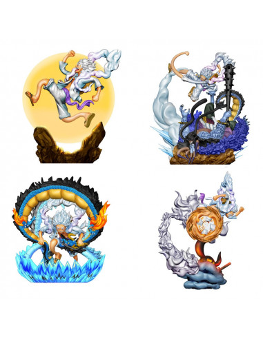 One Piece Petitrama PVC Mini Statue Logbox Re Birth Gear Fifth Special Set 9 cm