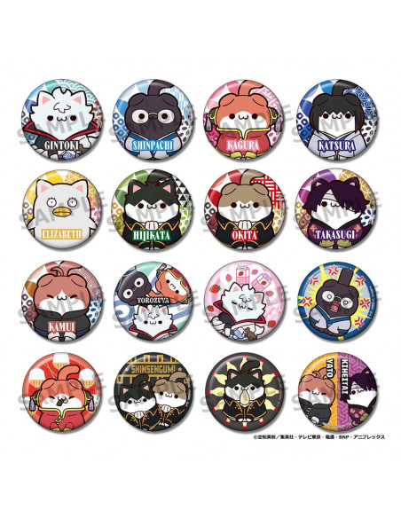 Gintama Mega Cat Project Nyantama! Pins 3 cm Blind Box Assortment (16)