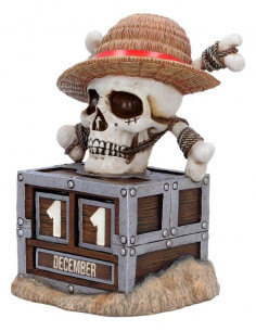 One Piece Perpetual Calendar Luffy Jolly Roger 16 cm